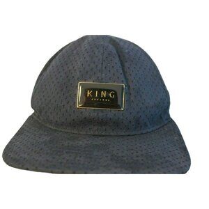 King Apparel Mens Cap Hat Adjustable Snapback Navy Perforated Reign Supreme